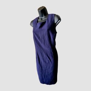 Betsys Things Electric Blue Dress Sleeveless Size 14 Petite Simple Office Wear